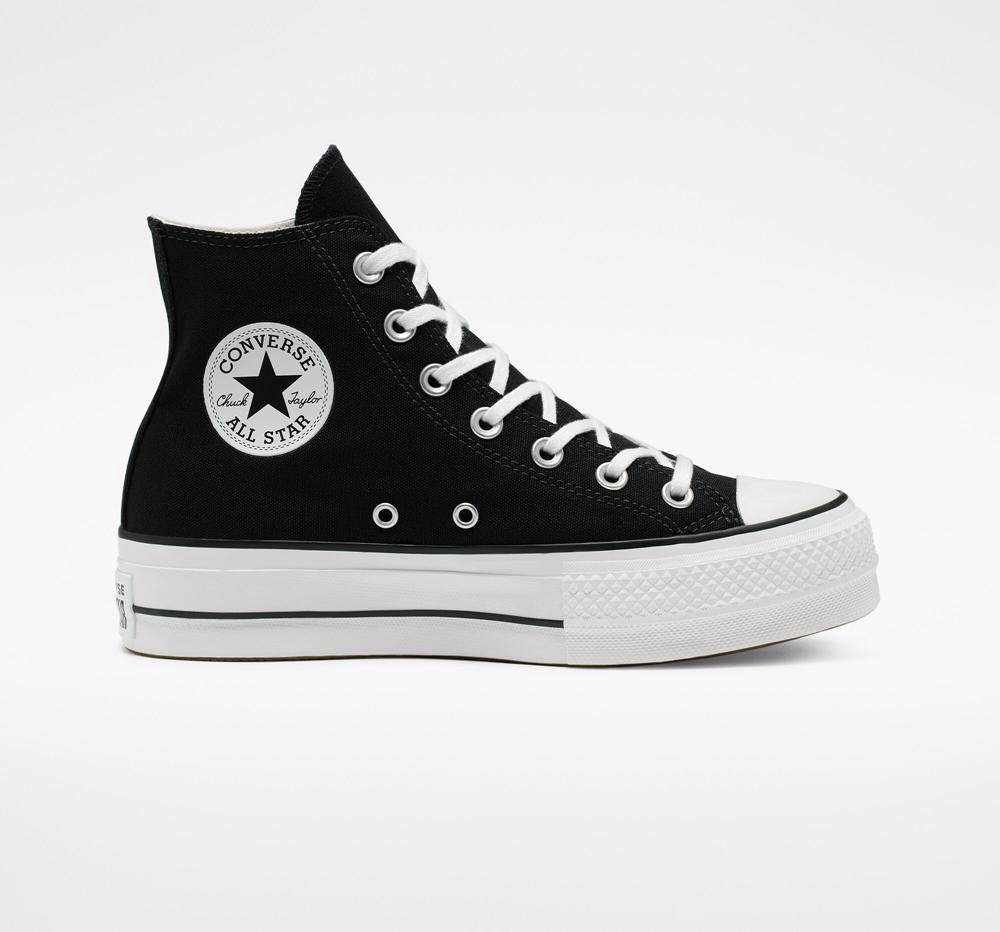 vacature Ideaal Turbulentie Converse US - Converse High Tops Black Shoes - Converse Platform White